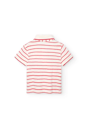 Baby's striped fantasy knit polo shirt
