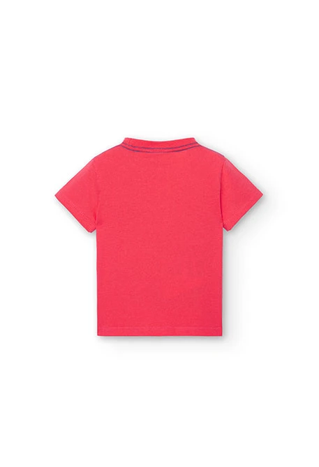 Maglietta in jersey da neonato rossa