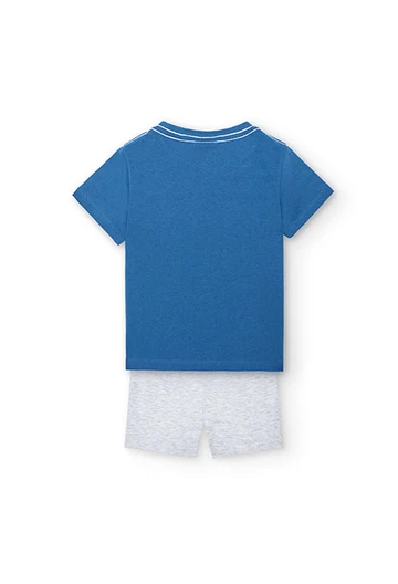 Set in jersey da neonato blu