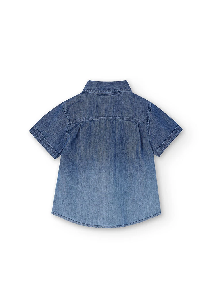 Camisa denim de bebé niño en color azul