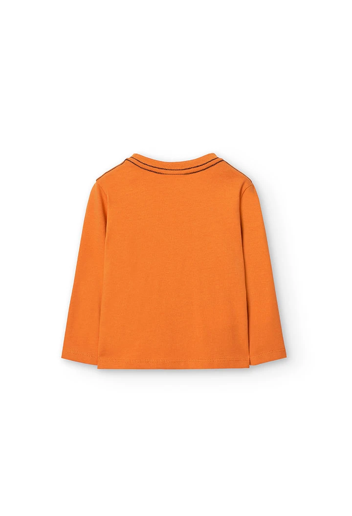 Baby boy\'s orange knit T-shirt