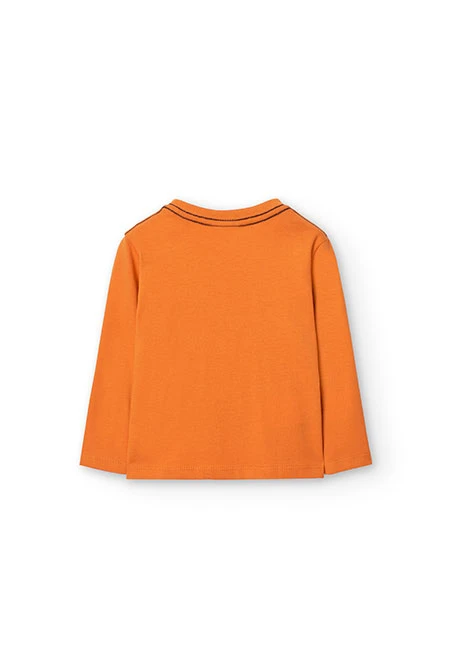 Baby boy\'s orange knit T-shirt