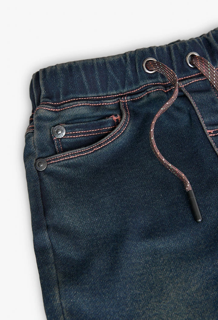 Pantalón denim de bebé niño en azul oscuro