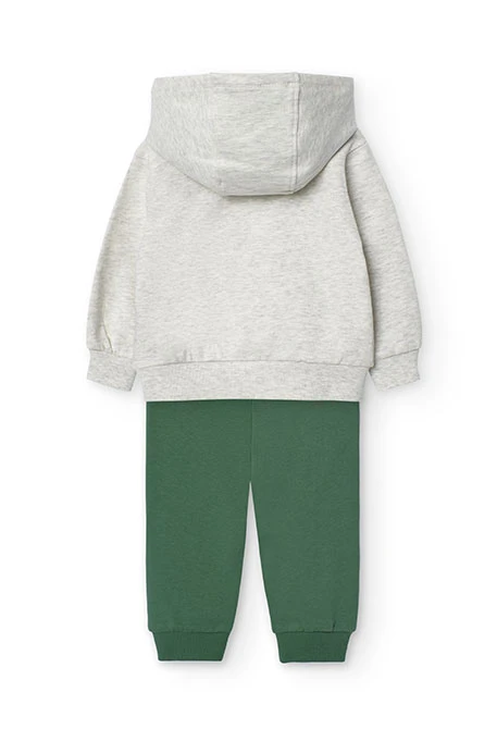 2tlg. Set mit Sweatshirt und Hose für Baby-Jungen in Grau