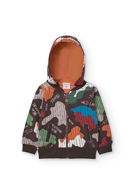 Veste en peluche pour bébé garçon imprimé camouflage