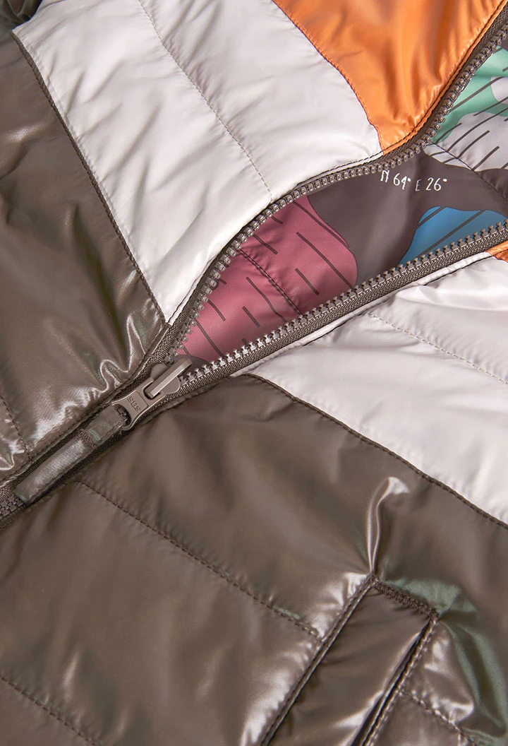 Parka reversibile per neonato con stampa camouflage