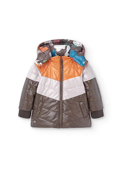 Reversible camouflage print baby boy parka