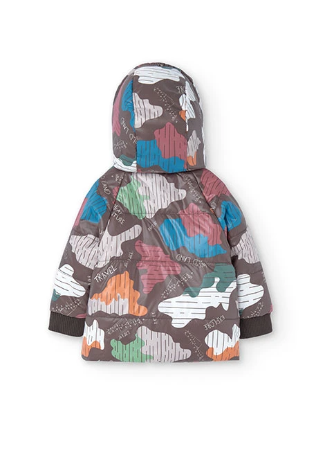 Parka reversibile per neonato con stampa camouflage