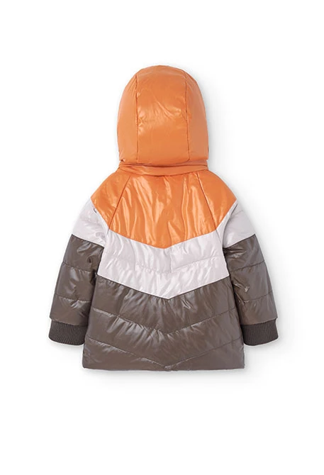 Reversible camouflage print baby boy parka