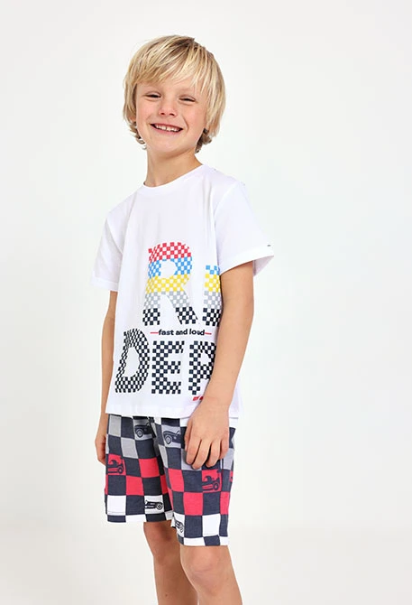 T-shirt en tricot pour bébé garçon de couleur blanche