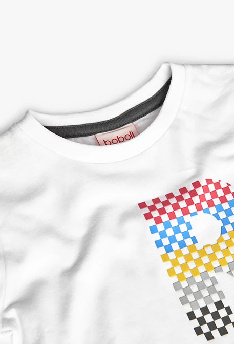 T-shirt en tricot pour bébé garçon de couleur blanche