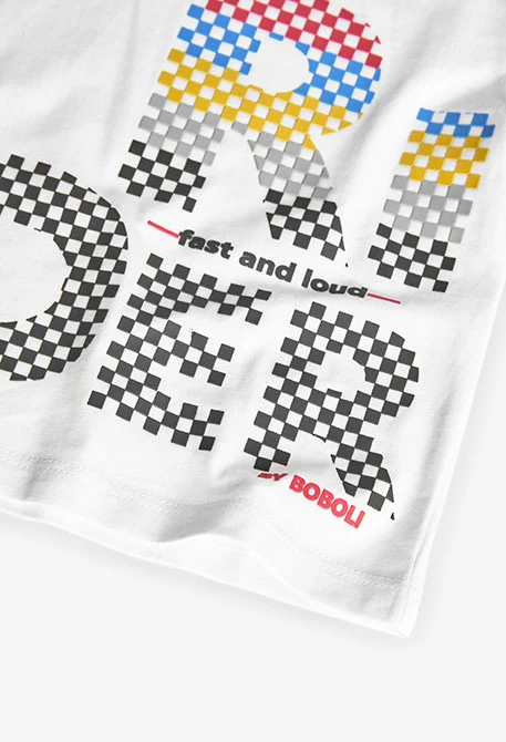 T-shirt en tricot pour bébé garçon de couleur blanche