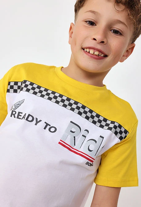 Baby-Jungen-Strickshirt in Gelb
