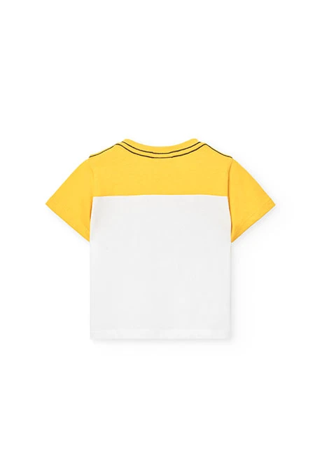 T-shirt en tricot pour bébé garçon de couleur jaune