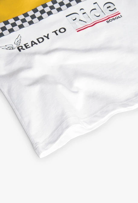 T-shirt en tricot pour bébé garçon de couleur jaune