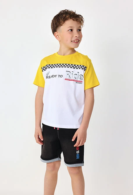 Strickshorts für Babyjungen in Schwarz