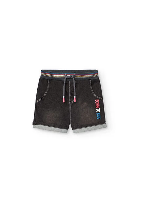Strickshorts für Babyjungen in Schwarz