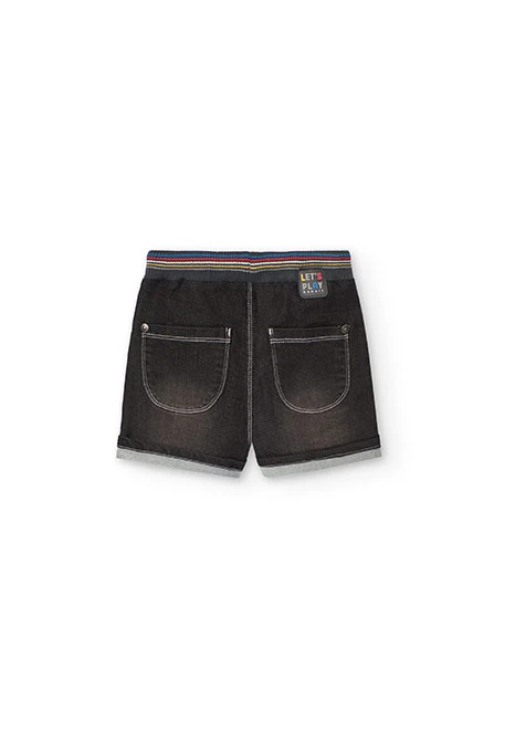 Strickshorts für Babyjungen in Schwarz