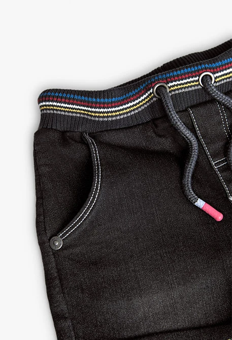 Strickshorts für Babyjungen in Schwarz