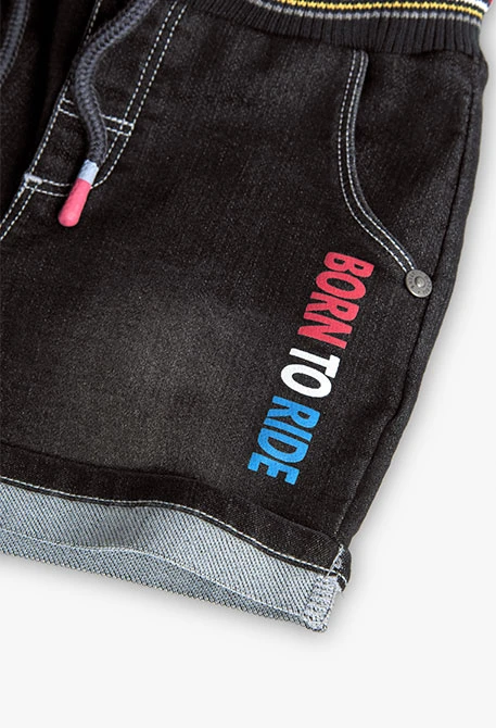 Strickshorts für Babyjungen in Schwarz