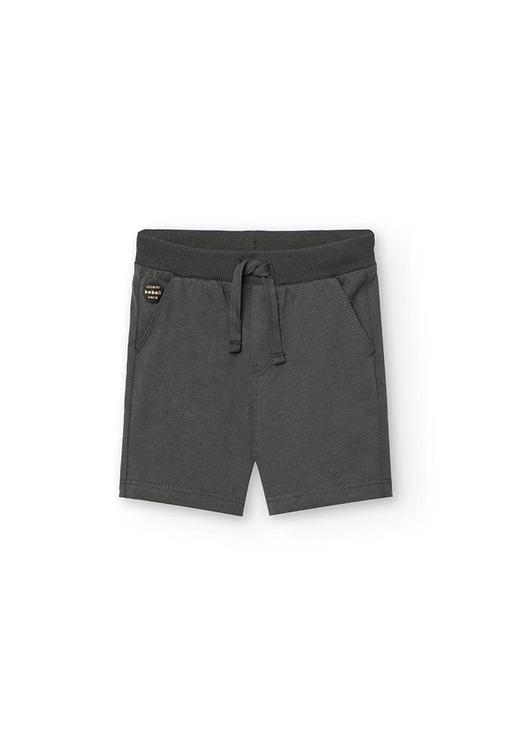 Set aus T-Shirt und Strickshorts für Jungen in Gelb.