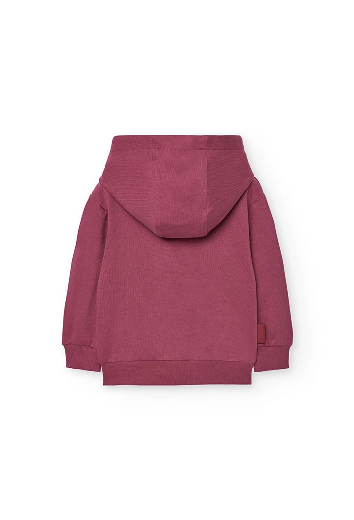 Burgundy fleece sweatshirt for boy