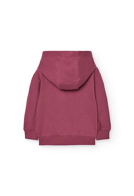 Sweat-shirt garçon molleton grenat