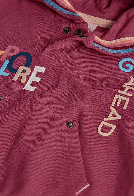 Sweatshirt menino felpa grená