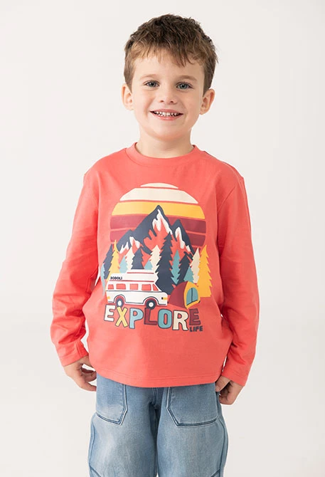 Mountain knit boy´s t-shirt
