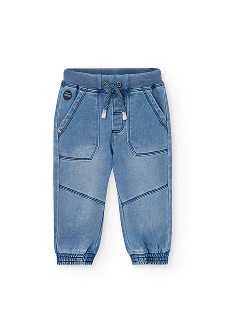 Elastische blaue Denim-Hose für Jungen
