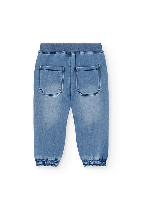 Pantalon denim garçon élastique bleu