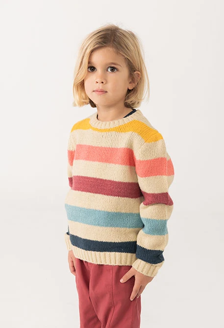 Maglione a righe per bambino