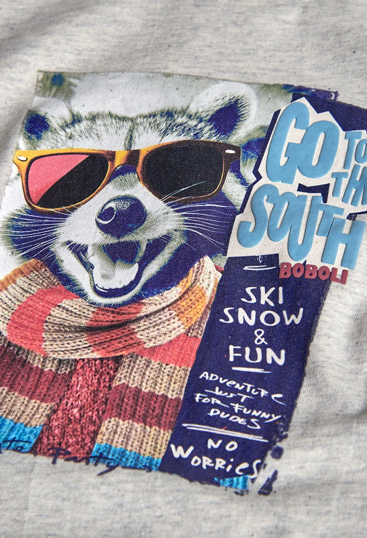 Animal print knitted boy´s t-shirt