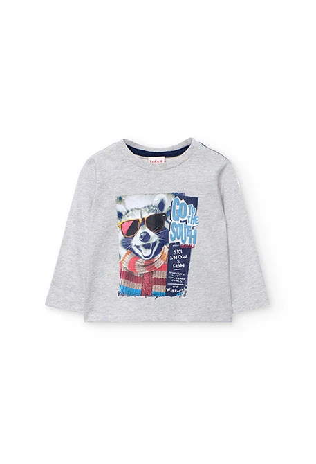 T-shirt garçon en tricot animal