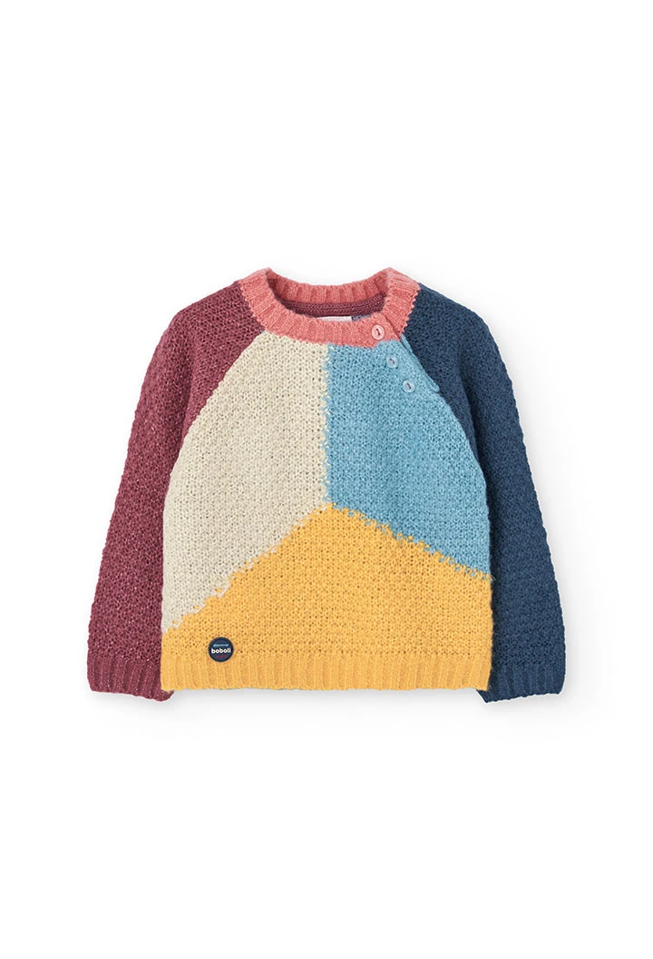 Pull garçon color block