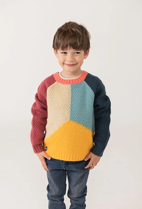 Farbblock-Jersey für Jungen