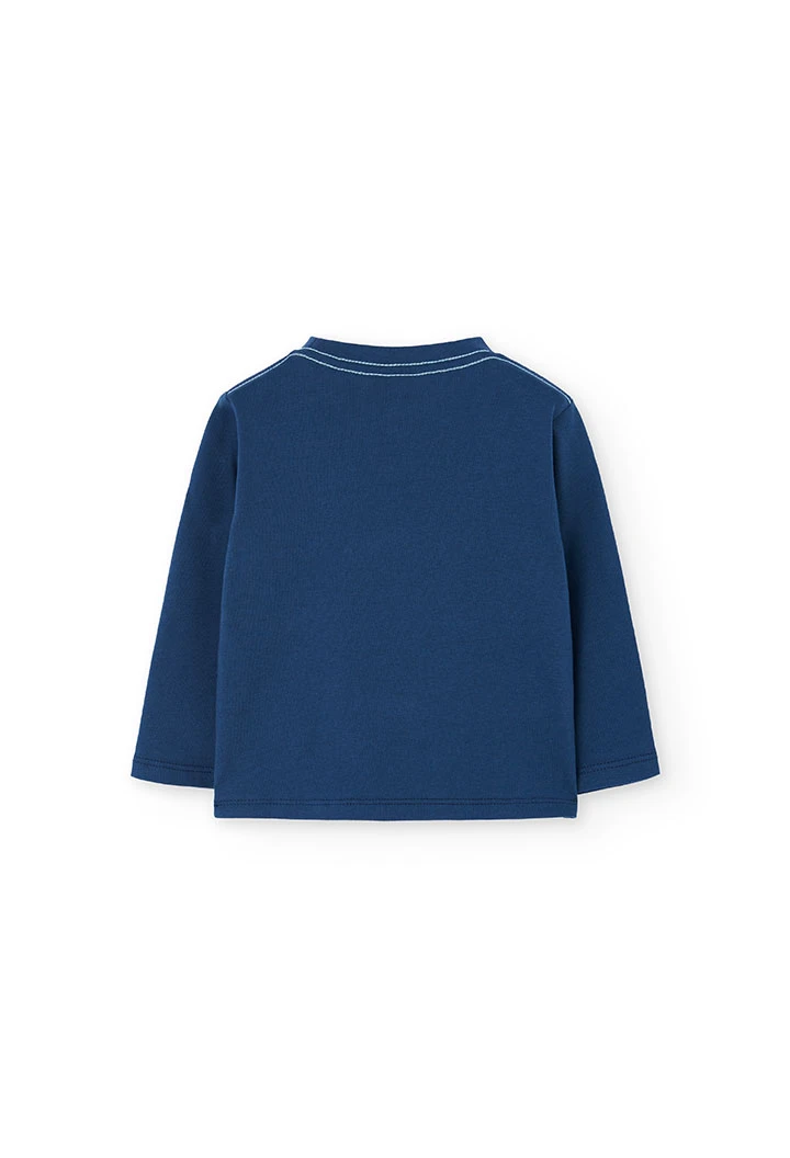 Jungen T-Shirt marineblaues Punkt Seilbahn