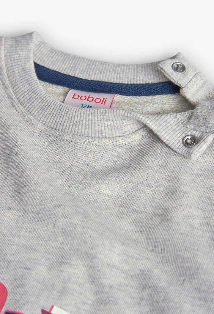 Sweatshirt criança de malha crua