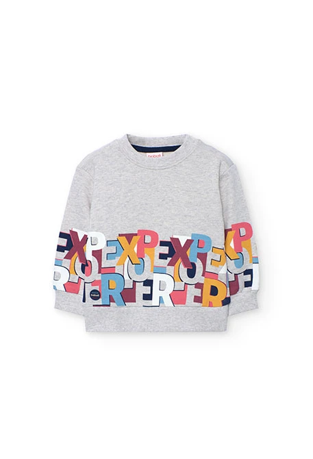 Sweat-shirt garçon en tricot écru