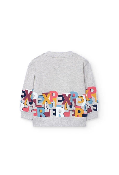 Sweat-shirt garçon en tricot écru