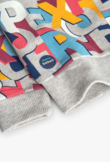 Sweat-shirt garçon en tricot écru