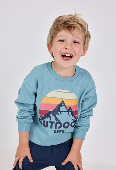 Jungen-Set aus Nicki mit grünem Berglandschaftsmuster