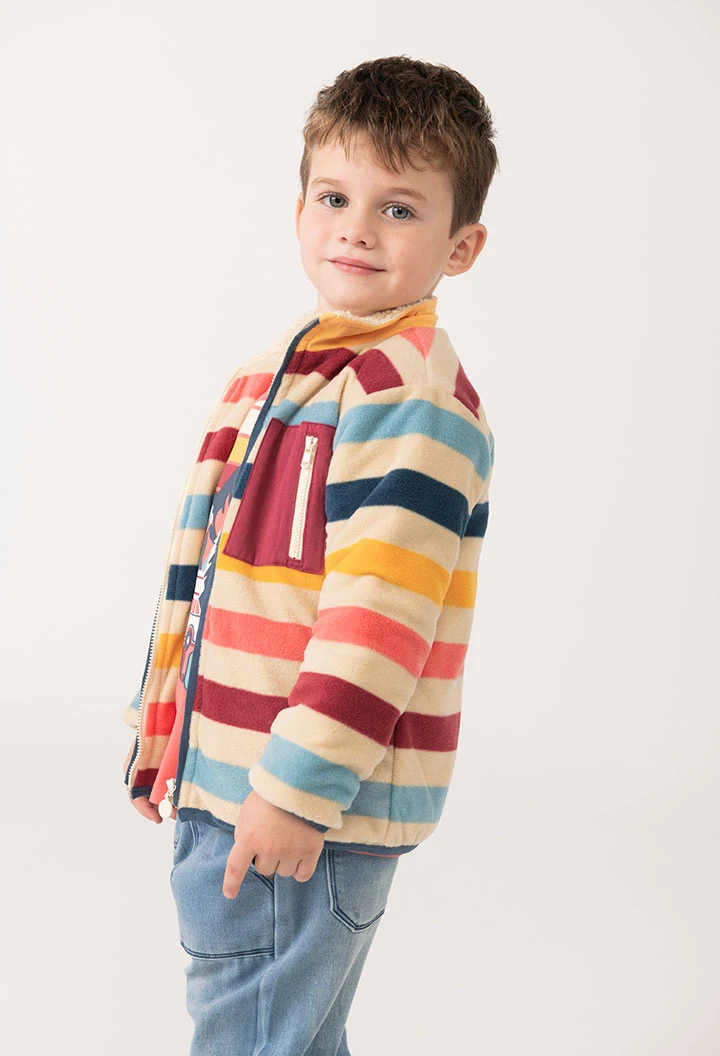 Casaco polar menino estampado