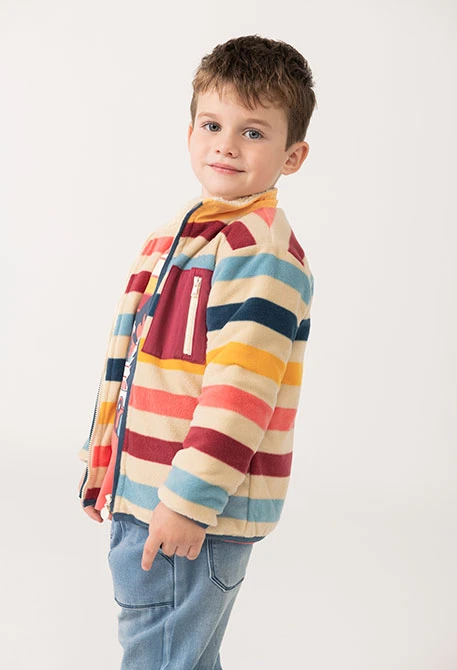 Bedruckte Fleecejacke für Jungen