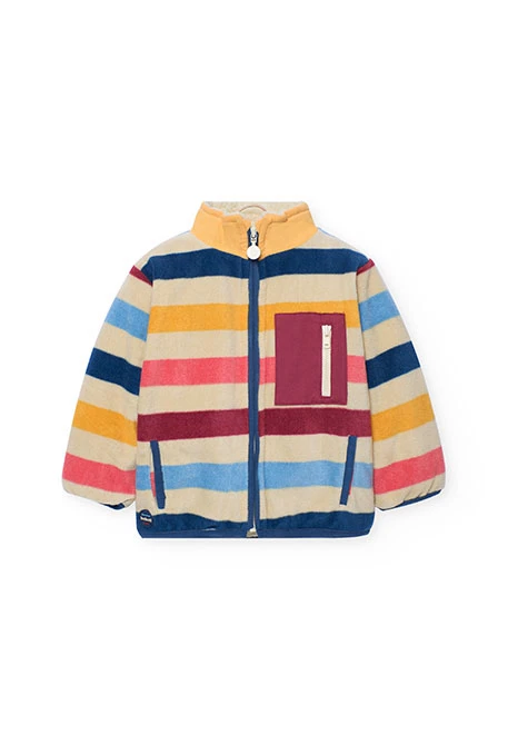 Printed fleece jacket for boy