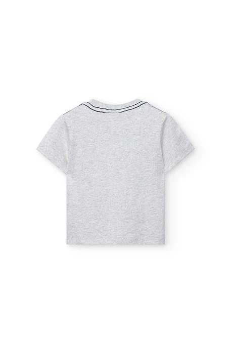 Maglietta bambino in maglia grezza con lettere