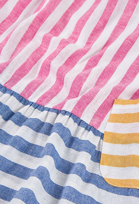 Blouse en lin à rayures pour fille