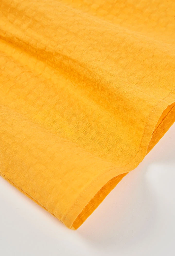 Yellow poplin girl?s blouse