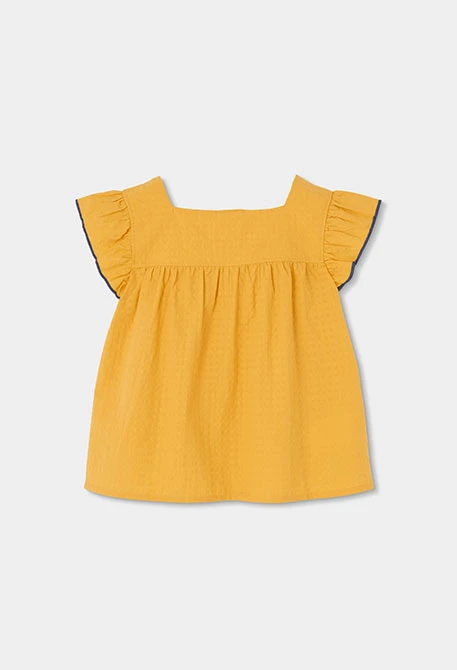 Blusa bambina popeline giallo