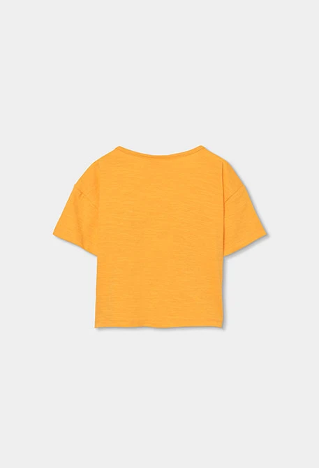 Maglietta bambina cotone giallo